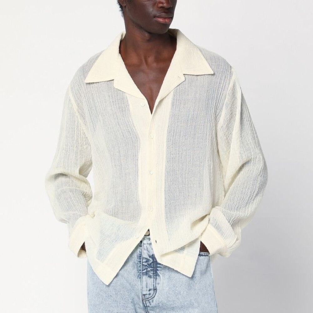 Sefr Ivory Jagou Shirt In Wool Men